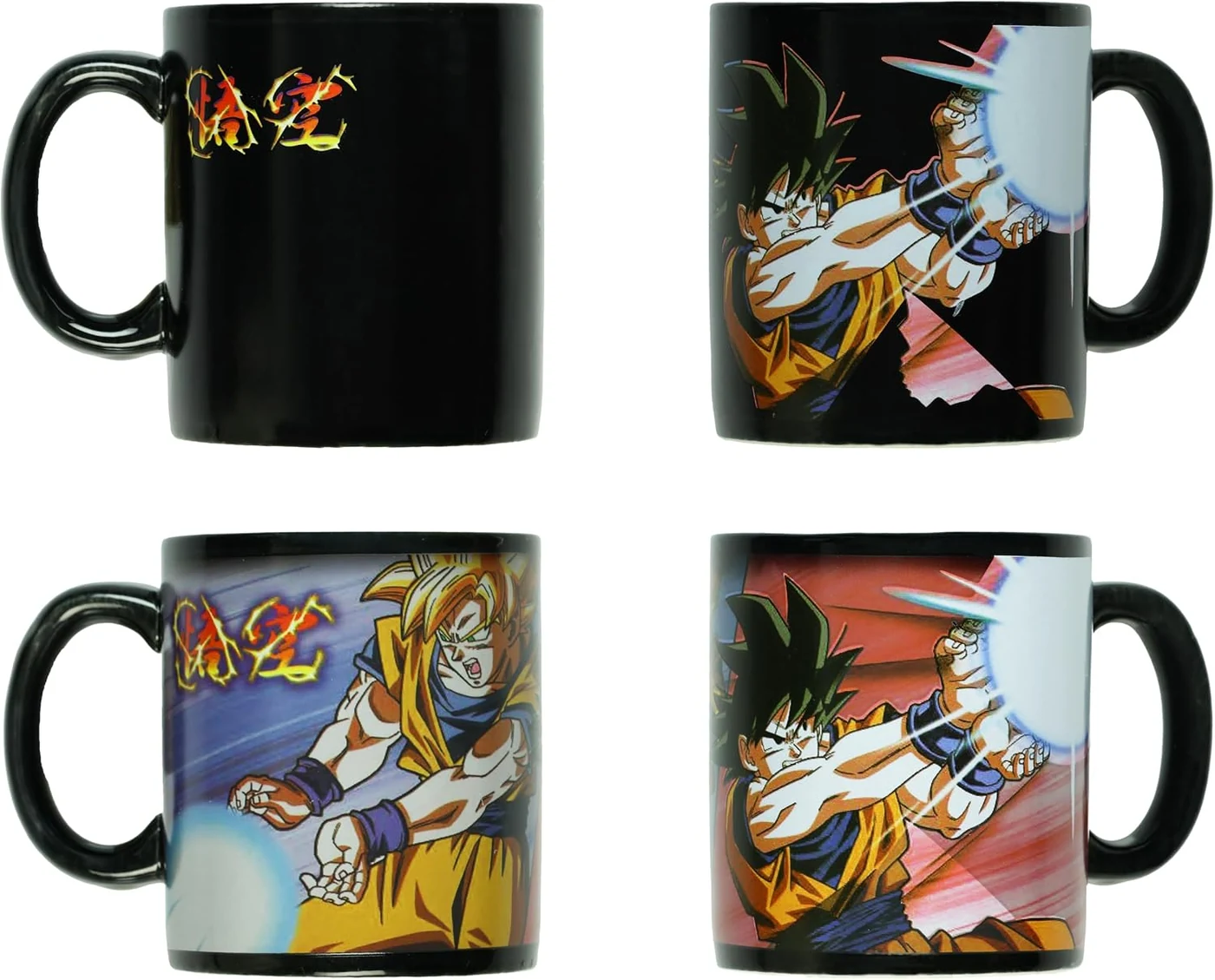 Dragon Ball Z Coffee Cup Goku Super Saiyan Ceramic Heat Change Mug, 16 oz